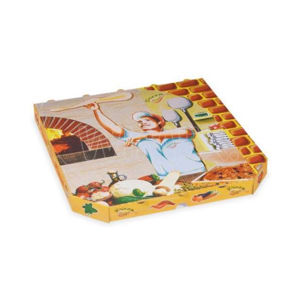Pizzakarton aus Mikrowellpappe 32 x 32 x 3 cm – 100 Stück
