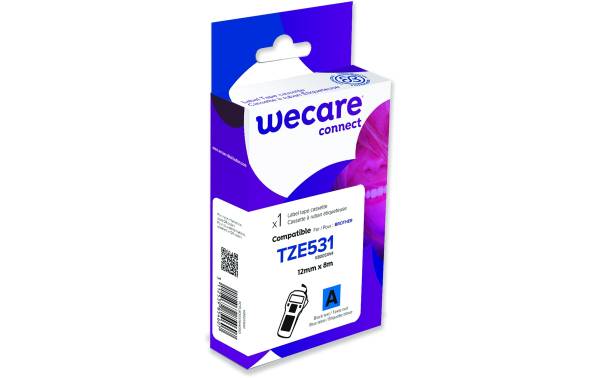Wecare Beschriftungsband TZE-531 Schwarz auf Blau