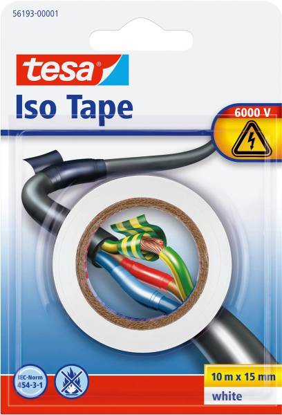 Isolierband Iso Tape 15mmx10m weiss TESA 561930000