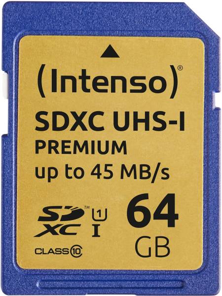 SDXC Card PREMIUM 64GB UHS-I INTENSO 3421490