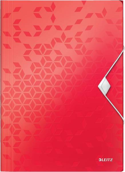 LEITZ Gummibandmappe WOW A4 4599-00-26 rot für 150 Blatt