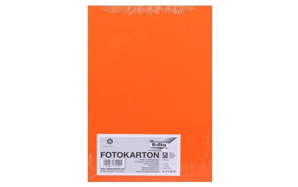 folia Fotokarton, DIN A4, 300 g/qm, orange