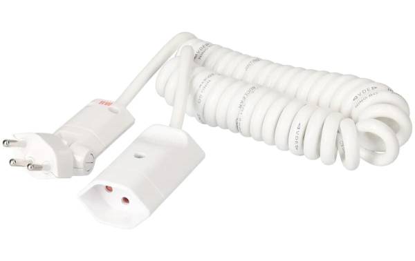 Max Hauri Verlängerungskabel 2.5 m T13 – T12 ClipClap, Weiss