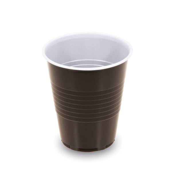 Automatenbecher (PS) braun,weiß 70mm 150ml – 100 Stück
