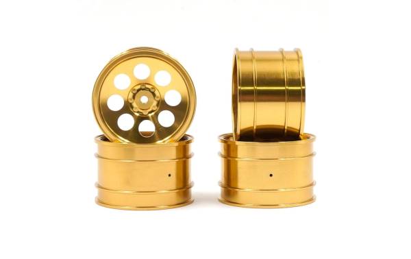 Yeah Racing Felgen Aluminium CNC 8-Speichen, Gold Buggy 1:10