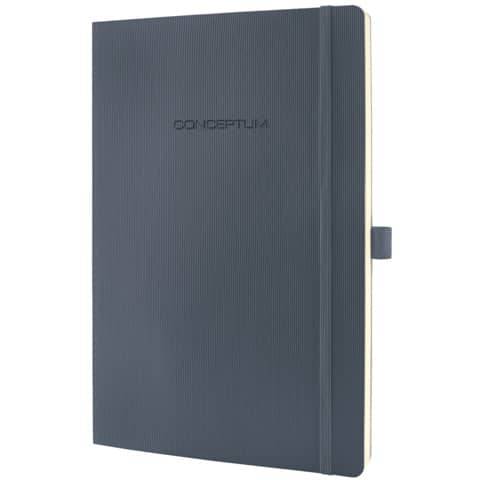 SIGEL Notizbuch SOFTCOVER CO319 liniert,darkgrey 187x270x14mm
