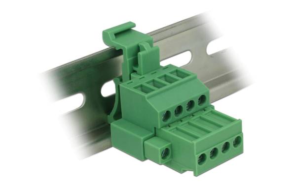 Delock Hutschiene/DIN Rail Terminalblock 4Pin