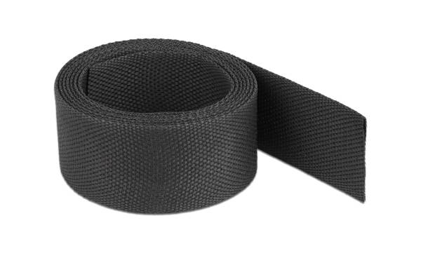 Delock Gewebeschrumpfschlauch 2 m x 25 mm Schwarz