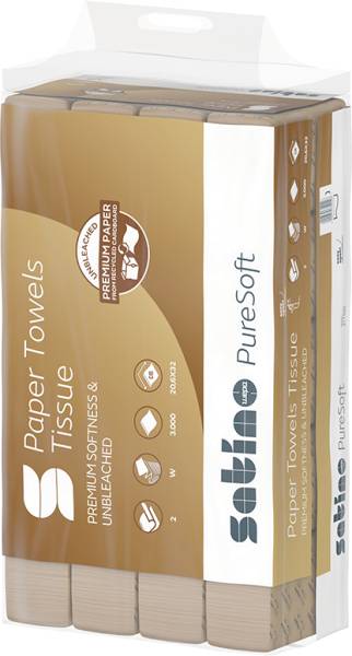 SATINO W-Falz-Handtücher PureSoft 629298 PureSoft 3000 Stück