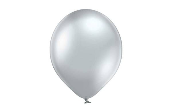 Belbal Luftballon Glossy Silber, Ø 30 cm, 50 Stück