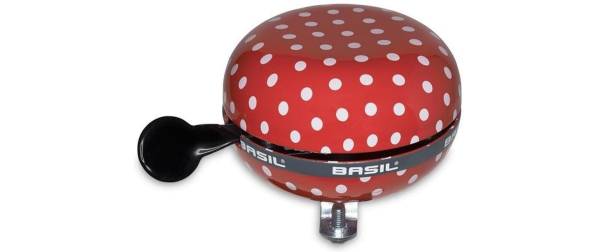 BASIL Fahrradklingel Big Bell Polkadot, Rot/Weiss