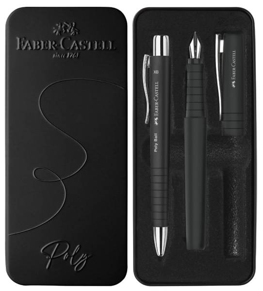 FABER-CASTELL Schreibgeräte-Set POLY BALL/PEN, caribic blue
