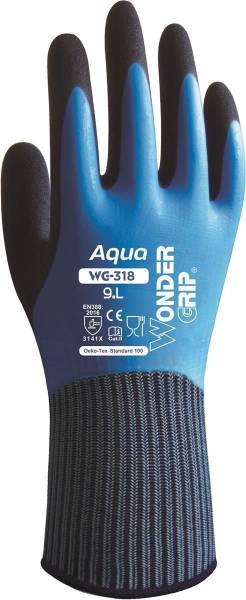 WonderGrip 318 Aqua blau – 1 Paar