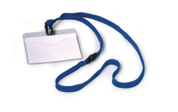 DURABLE Namensschild, mit Textilband, 90 x 60 mm, dunkelblau