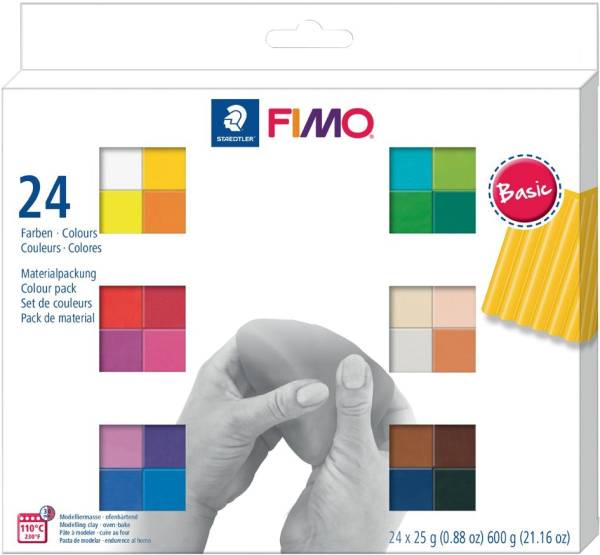 FIMO SOFT Modelliermasse-Set 'Basic', 24er Set