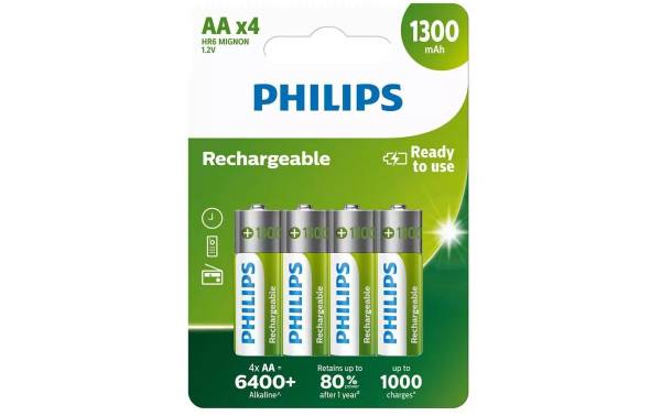 Philips Akku Akku Rechargeable AA 4 Stück