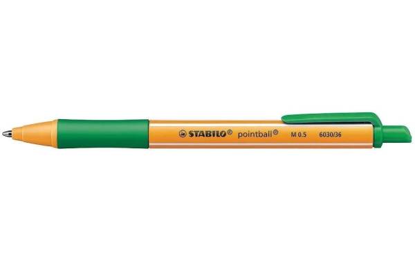 Kugelschreiber pointball 0.5mm grün STABILO 6030/36