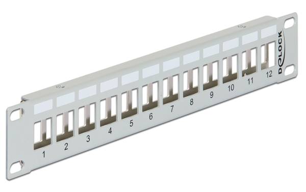 Delock Patchpanel 12 Port, Keystone 10 Rack