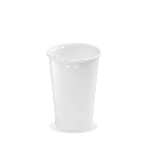 Trinkbecher (PP) weiß 78mm 0,3L – 100 Stück