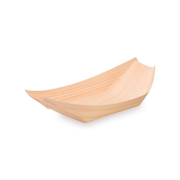 Fingerfood-Schale aus Holz Schiffchen 18 x 10,5 cm – 100 Stück
