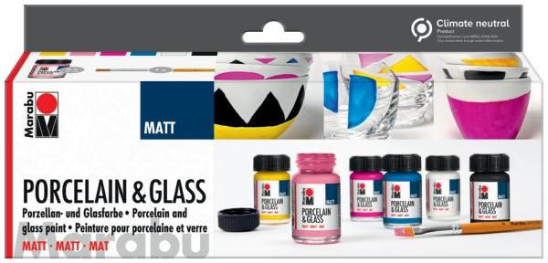 Marabu Farbe 'Porcelain & Glass Matt', Starterset