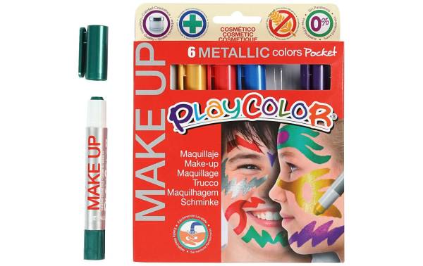 Eulenspiegel Schminkfarbe Stifte 6 Farben Metalic