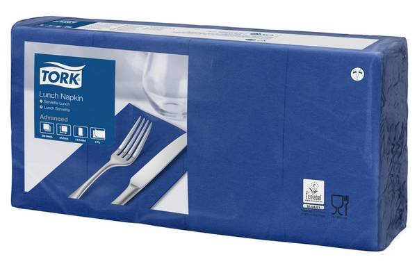 TORK-477421 Lunchservietten Dunkelblau 1/8-Falz –