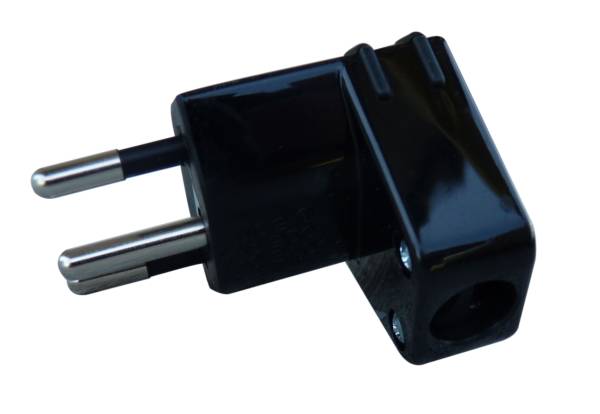 Stecker Typ 12, vertikal, schwarz