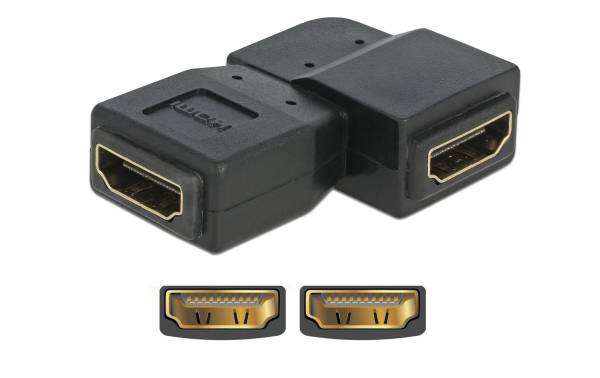 Delock Adapter 90° links HDMI – HDMI