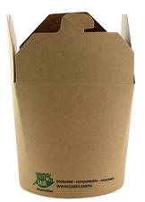 PAPSTAR Snackbox "pure", eckig, 760 ml, braun