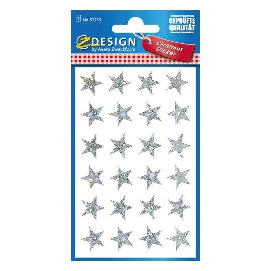 Sticker Sterne silber Weihnachten Z-DESIGN 52256