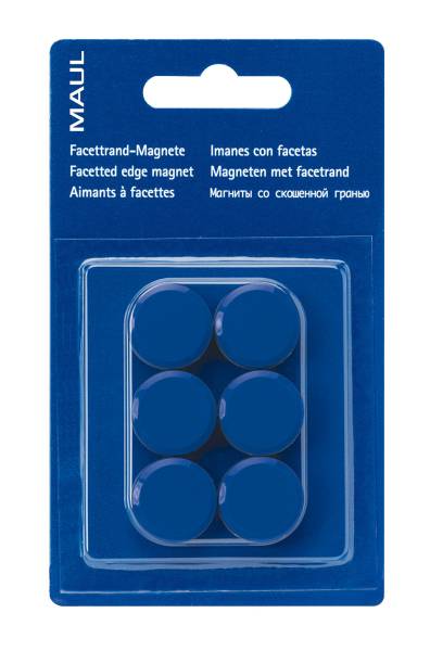Magnete 20mm blau 6 Stück MAUL 6176235