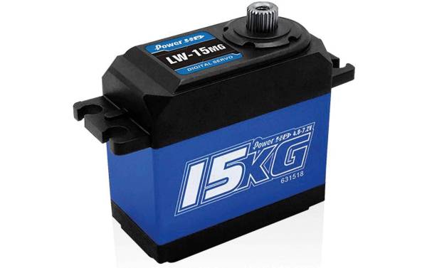 PowerHD Servo LW-15MG, Wasserdicht, 15 kg, Digital HV