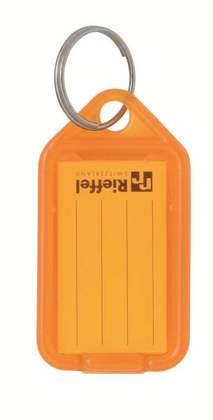 Schlüsseletiketten 38x22mm orange 100 Stück RIEFFEL KT1000ORA