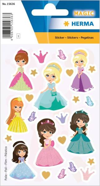 HERMA Sticker MAGIC Happy Unicorns, Transpuffy