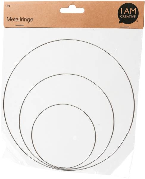 I AM CREATIVE Metallringe 10/20/30cm 4081.31 3 Stück