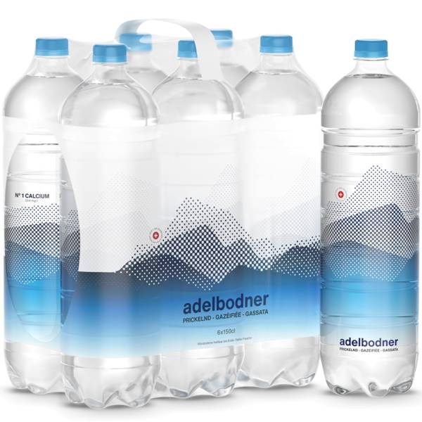 ADELBODNER mit Kohlensäure 1066 150 cl, 6 Stk.