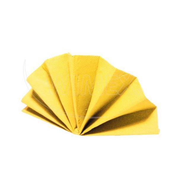 Serviette (PAP FSC Mix) DekoStar gelb 40 x 40 cm – 40 Stück