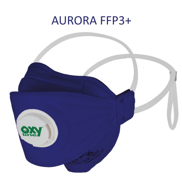 10 x Faltmaske Aurora FFP3 300 NR D blau mit Ausatemventil – 10 Masken