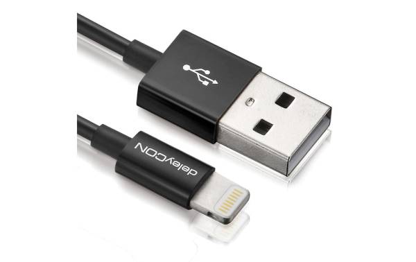 deleyCON USB 2.0-Kabel USB A – Lightning 2 m