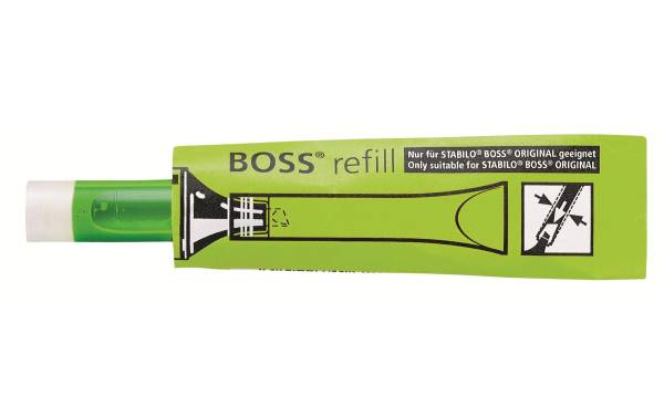 STABILO Leuchtmarker Boss Refill Neongrün, 20 Stück