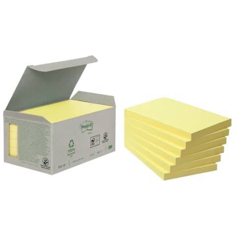 Post-it Haftnotizen Recycling, 127 x 76 mm, gelb