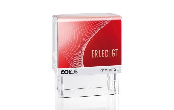 COLOP Textstempel Printer 20 "ERLEDIGT", mit Textplatte