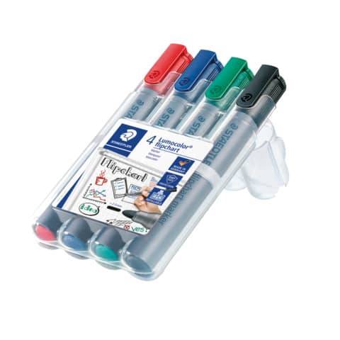 STAEDTLER Lumocolor Flipchart-Marker 356, 4er Etui