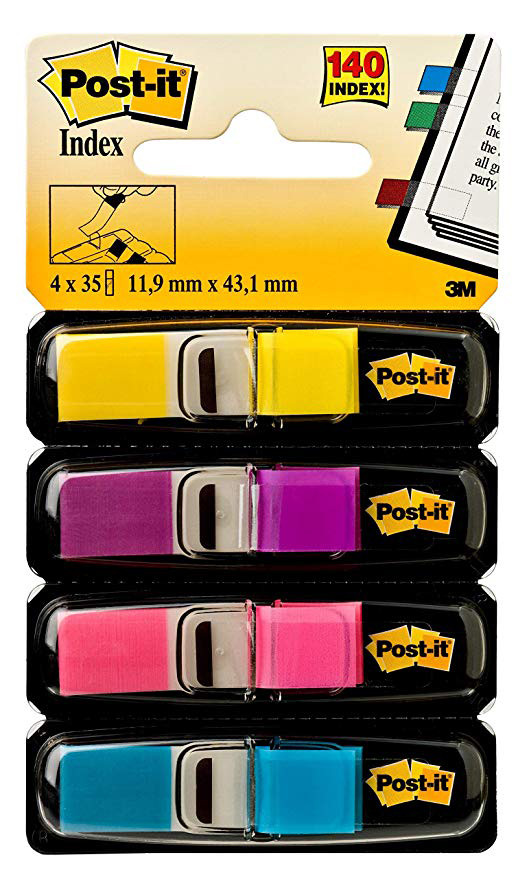 POST-IT Index Mini 11.9x43.1mm 683-4AB 4-couleurs 4x35 tabs - Ecomedia AG