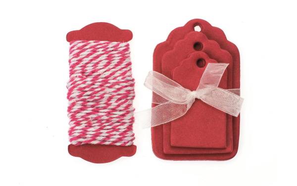 Glorex Geschenkanhänger Etikette, Rot