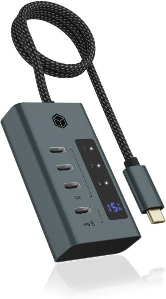 ICY BOX USB-C – 4-Port Hub IB-HUB1454-C31 3x 3.2 Gen2, 1x PD 20W