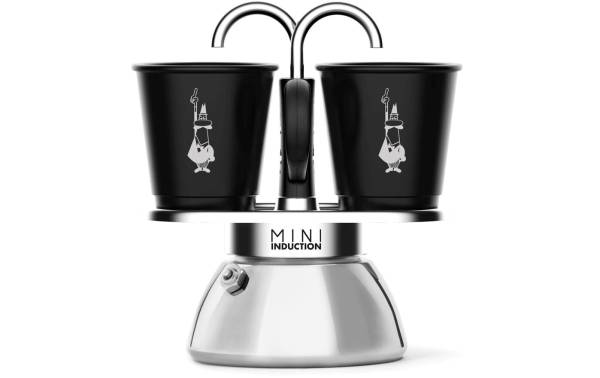 Bialetti Espressokocher Mini Express 2 Tassen, Schwarz