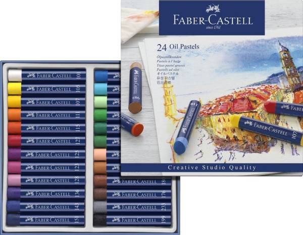 FABER-CASTELL Ölpastellkreiden STUDIO QUALITY, 12er Etui