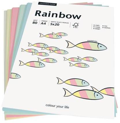 Rainbow Mixpack pastell, 80g 100 Blatt PAPYRUS 88043187